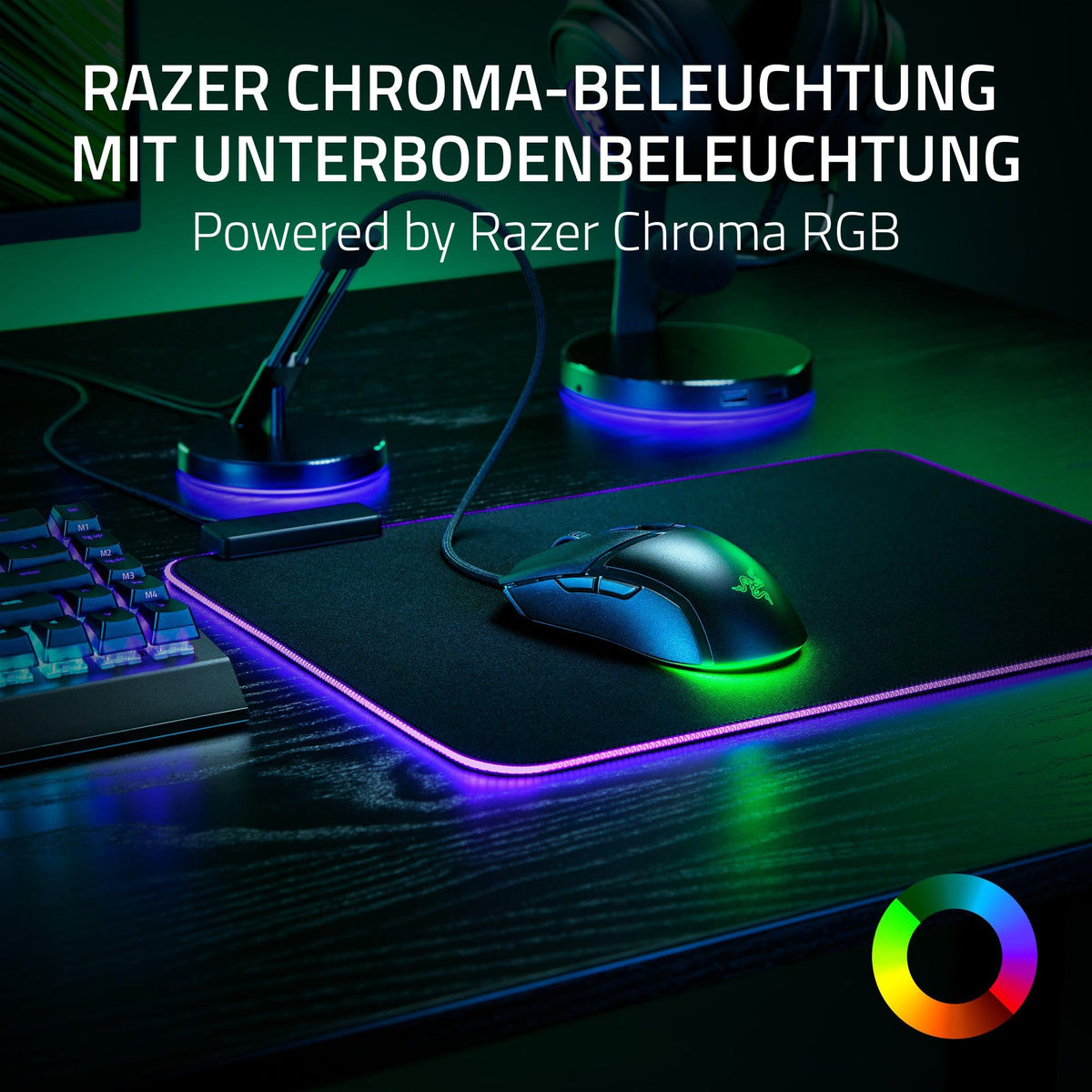 Razer Cobra - Lightweight wired gaming mouse with Chroma RGB (Ultra-light 57 g, 3rd Gen optical mouse switches, Chroma lighting with underglow, precise sensor adjustments) Black - RZ01-04650100-R3M1