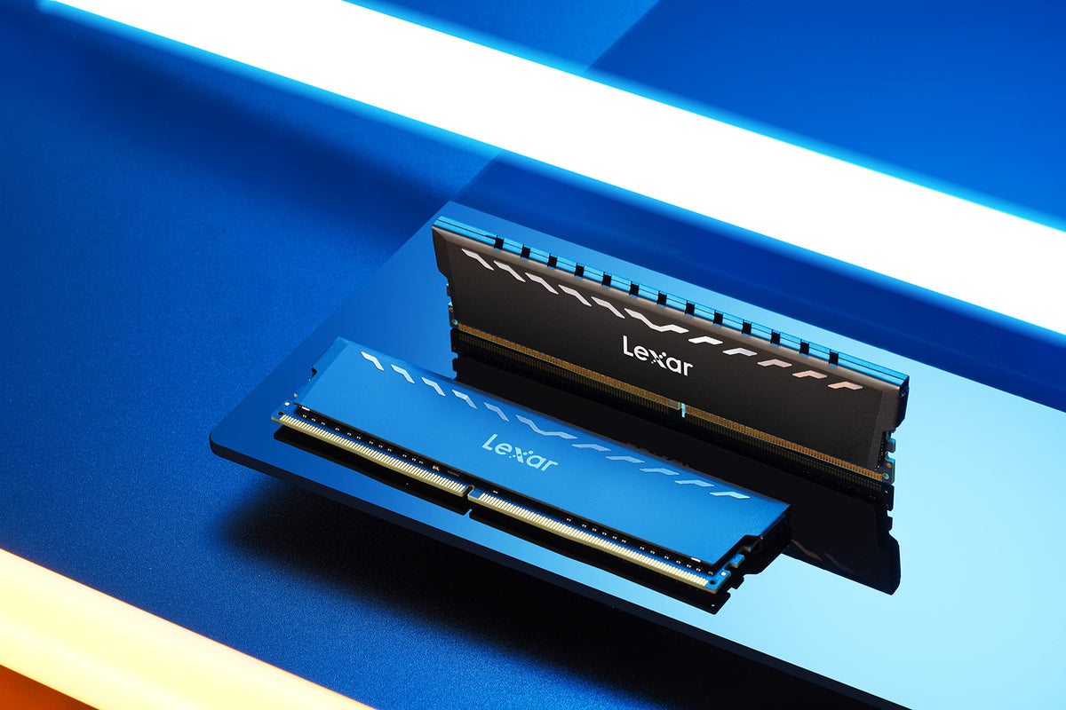 Lexar DDR4 RAM 16GB Kit (2x8GB) 3200 MHz, DRAM 288-Pin UDIMM Desktop Memory, XMP 2.0 high-performance RAM, CL16-18-18-38, 1.35V - LD4BU008G-R3200GDXG