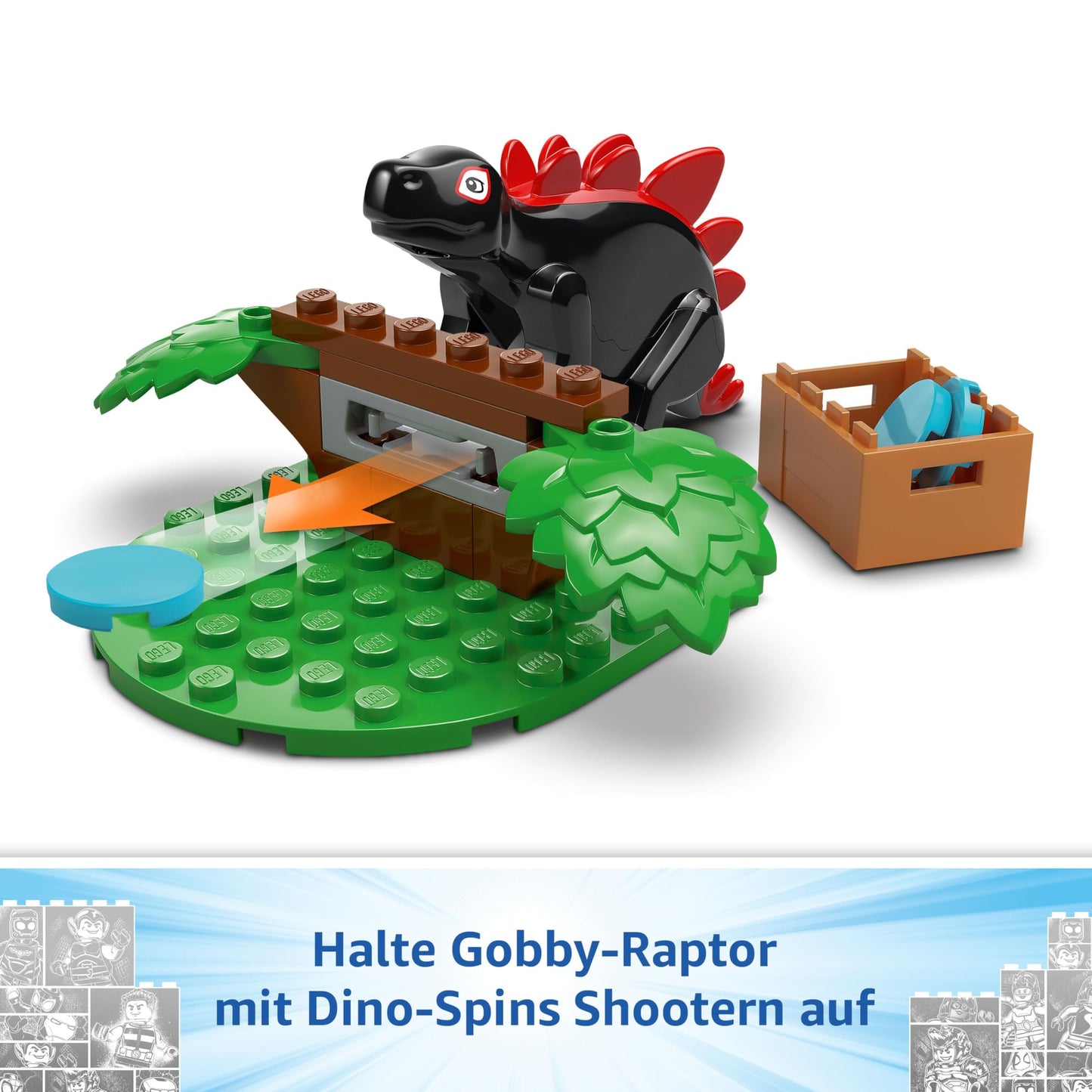 LEGO Marvel Showdown at the Treehouse: Spidey-Rex vs. Gobby-Raptor, building and play set with dinosaurs, gift with toy dinosaurs for boys and girls aged 4 and up, Spidey and his super friends 11200