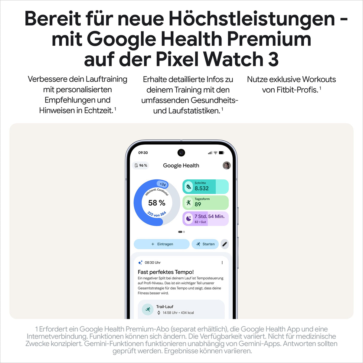 Google Pixel Watch 3 (45 mm) – smartwatch Android cu monitorizare a ritmului cardiac, funcții avansate de alergare de la Fitbit, informații despre fitness, baterie de 24 de ore – carcasă din aluminiu mat Hazel – brățară Hazel – Wi-Fi - GGE4J
