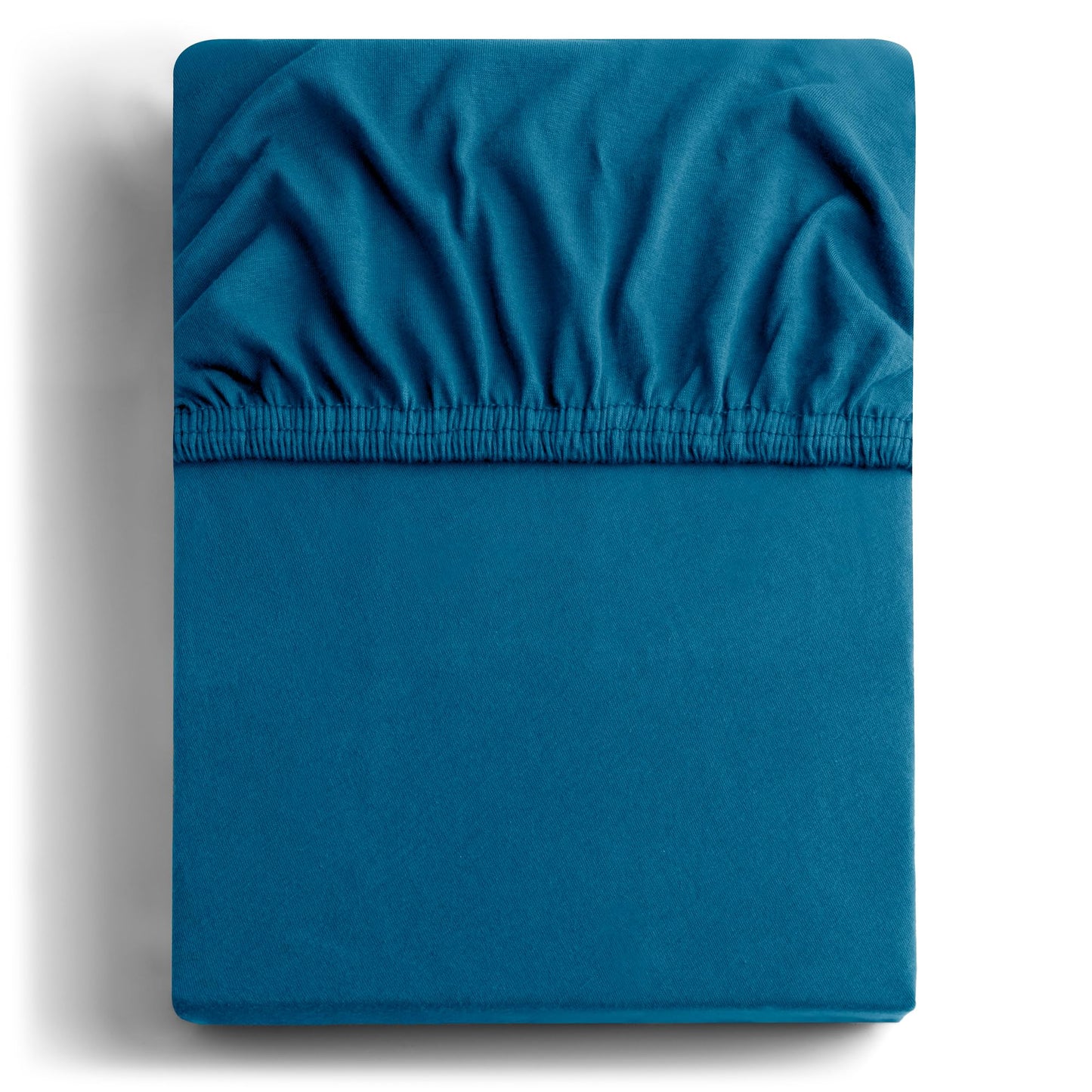 DecoKing fitted sheet 200x220 220x240 cm 100% combed cotton blue fitted sheets jersey box spring bed amber 200 x 220 220 x 240 - Amber
