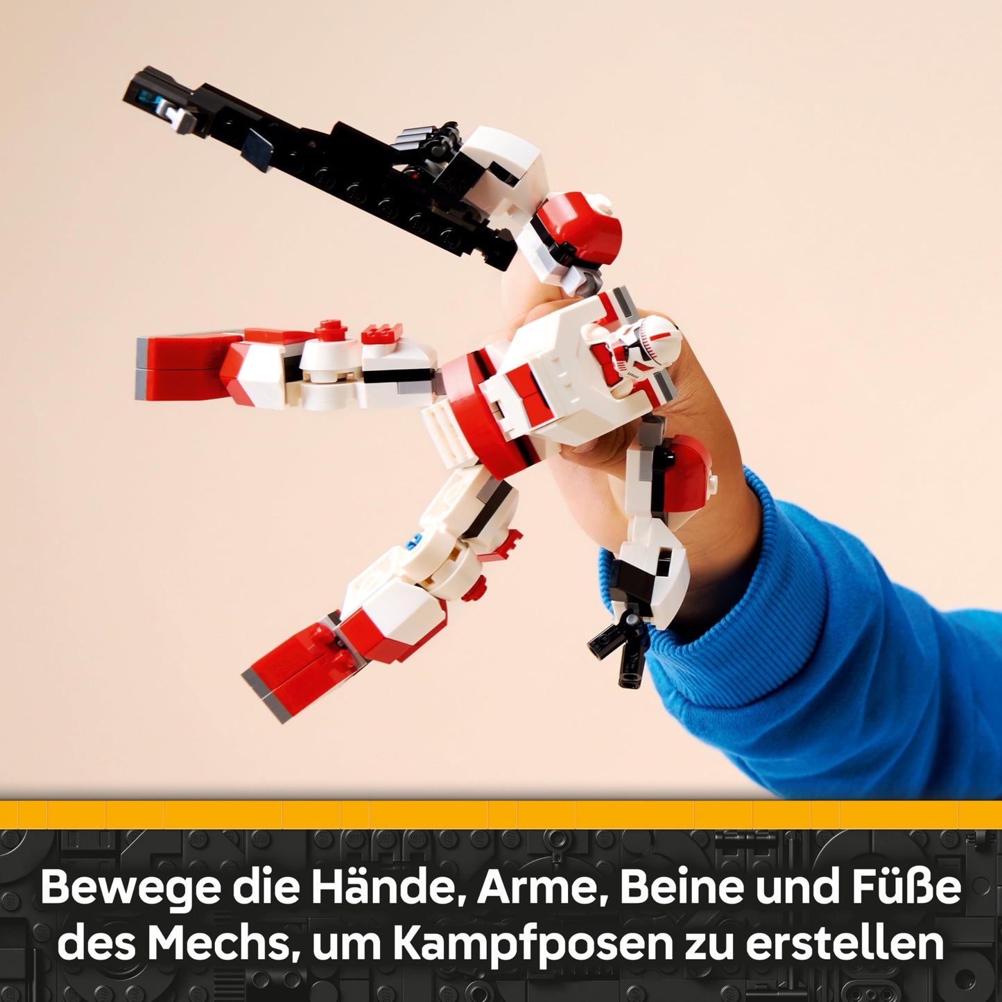 LEGO Star Wars 75448 Clone Shock Troopers Mech - Poseable action figure with blaster rifle and minifigure - model building for children - gift for boys aged 6 and over and Star Wars fans