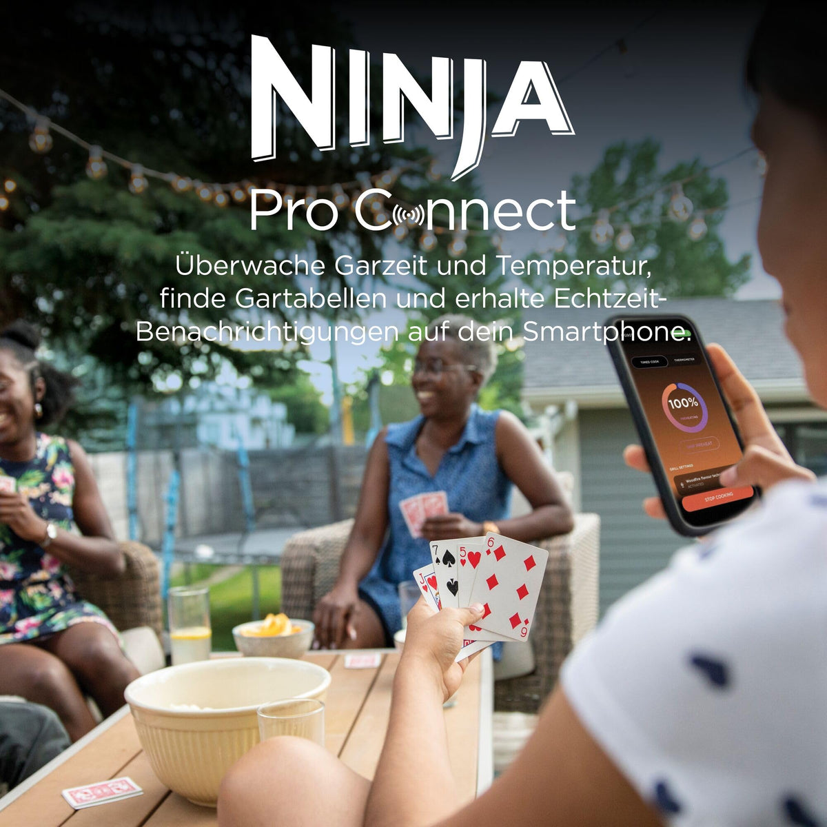 Ninja Woodfire Pro Connect XL Grătar Electric BBQ Smoker, Control prin aplicație - OG901EUAMZ