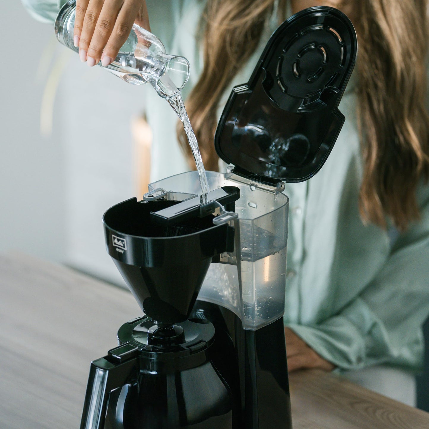 Melitta Easy Therm – filter coffee machine with double thermal jug, for up to 8 cups of coffee, in black - 1023-061