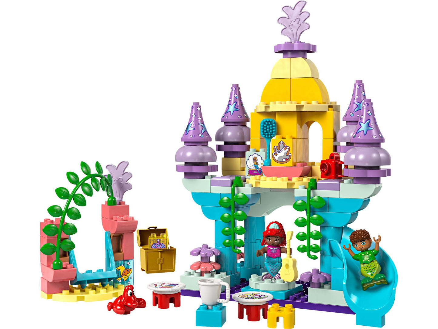LEGO DUPLO Disney Ariel's Magical Underwater Palace - Castle Toy from The Little Mermaid for Girls & Boys from 2 Years - Educational Toy for Children with 3 Figures - Gift - 10435