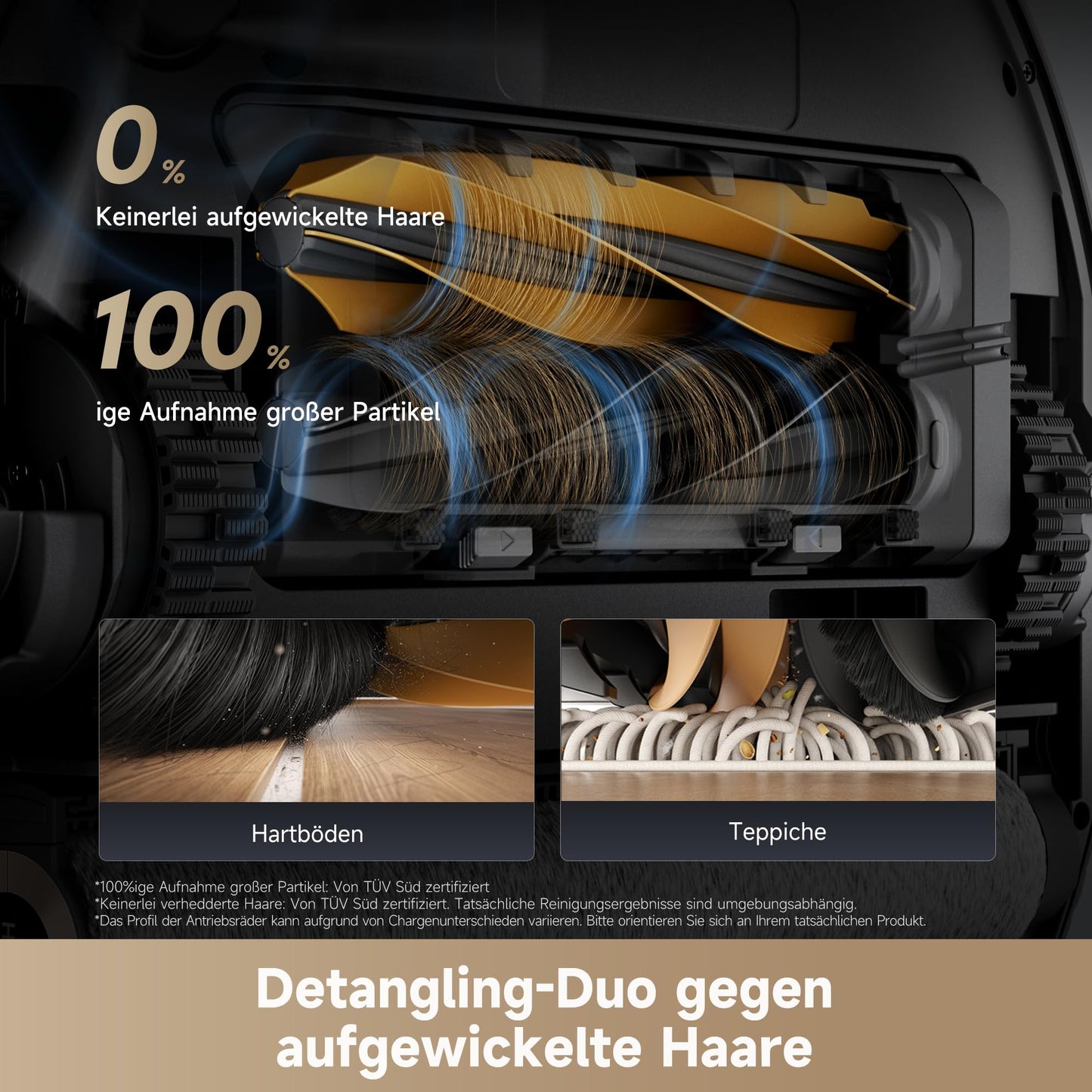 dreame Aqua10 roller vacuum robot with AquaRoll wiper, carpet protection roller cover, 6 cm obstacle clearance, automatic emptying, self-cleaning, suction power of 30,000 Pa - RLH31CE
