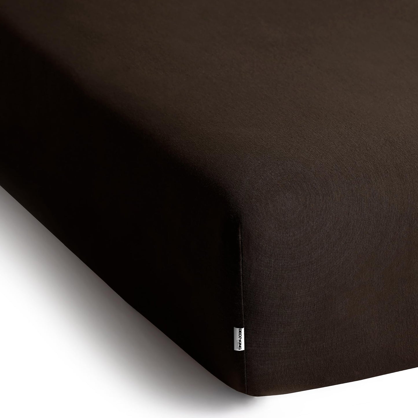 DecoKing fitted sheet 200x220 220x240 cm 100% combed cotton brown fitted sheets jersey box spring bed Amber 200 x 220 220 x 240