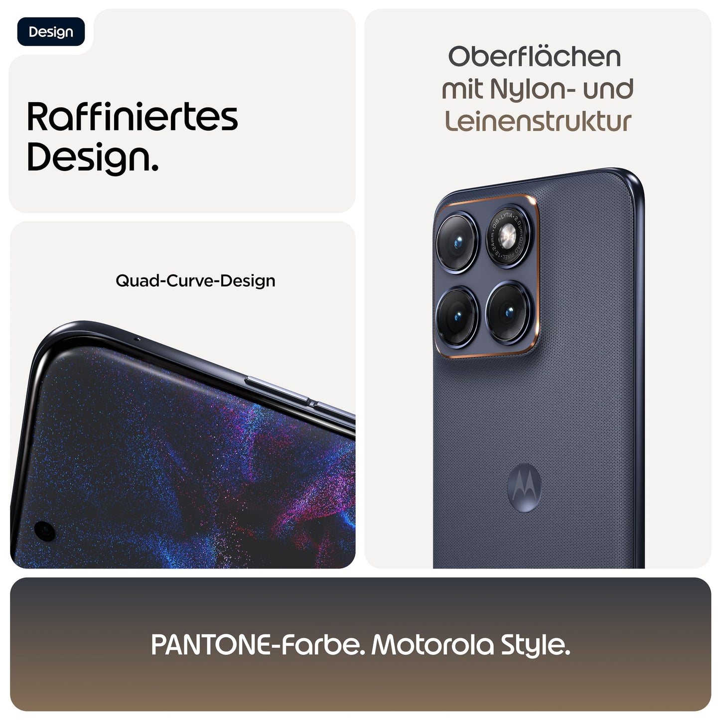 Motorola Edge 70 Fusion Smartphone (Robust 6.78" Super HD+ display thanks to Corning Gorilla Glass 7i, 50 MP camera, 8/256 GB, 5100 mAh, 68W TurboPower charging) Pantone Silhouette - PBBDOOO2SE