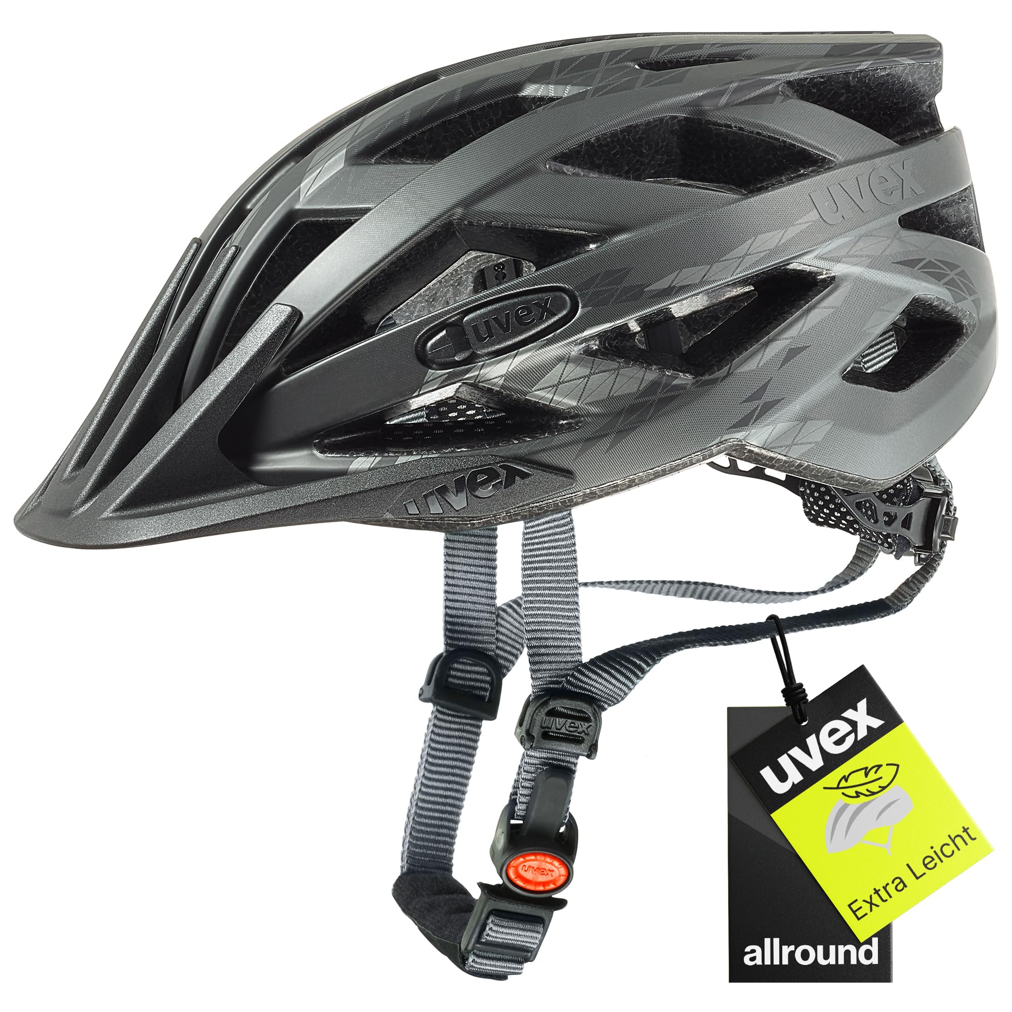uvex i-vo cc - Lightweight all-round helmet for men and women - individual size adjustment - matt black smoke - 52-57 cm - S4104231115