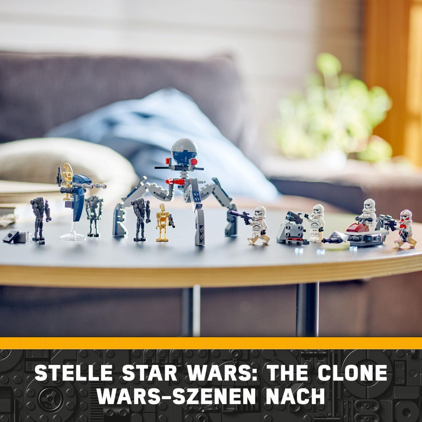LEGO Star Wars 75372 Clone Trooper & Battle Droid Battle Pack, including 4 minifigures, 5 droids and speeder bike with shooter - building toy for boys and girls aged 7 and up