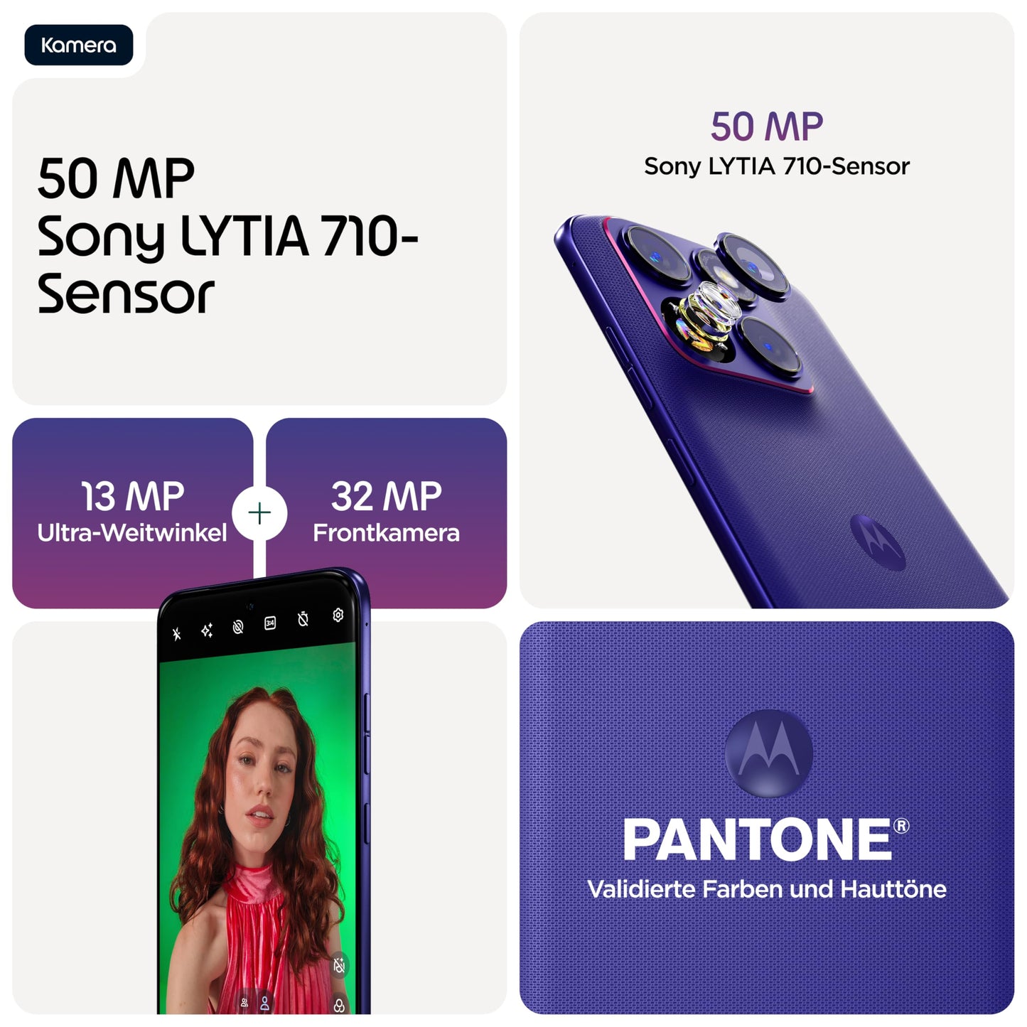 Motorola Edge 70 Fusion Smartphone 50MP Camera 8-256GB Orient Blue - PBBDOOO9SE