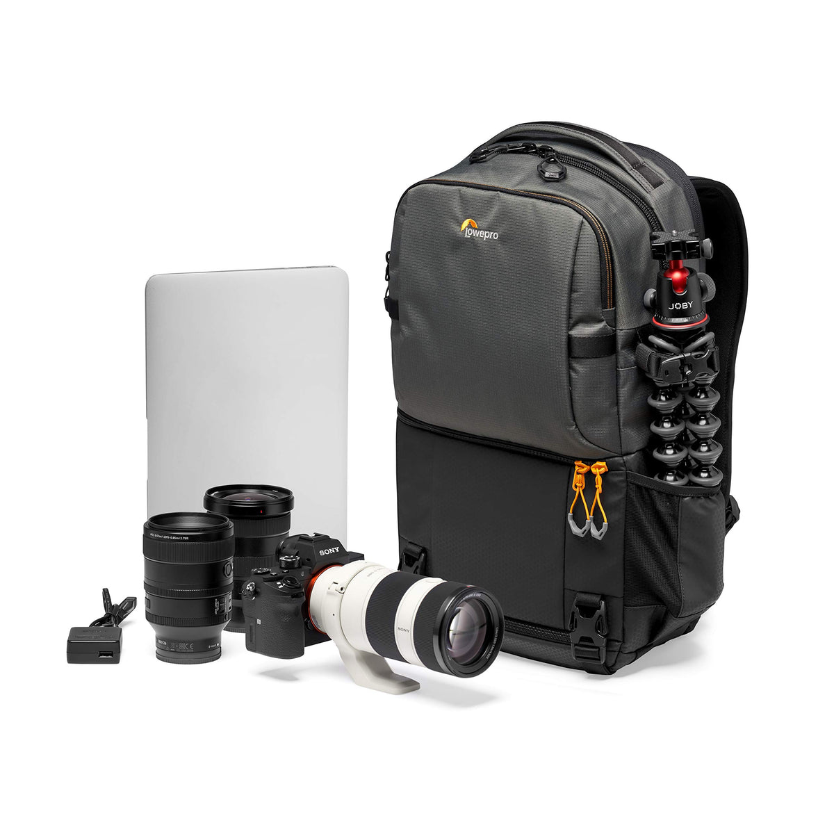 Lowepro Fastpack BP 250 AW III Rucsac pentru cameră - Geantă foto/rucsac foto pentru camere mirrorless și DSLR precum Nikon D850, 300D, cu acces prin QuickDoor, compartiment pentru laptop de 13 inci, Ripstop, Gri - LP37332-PWW