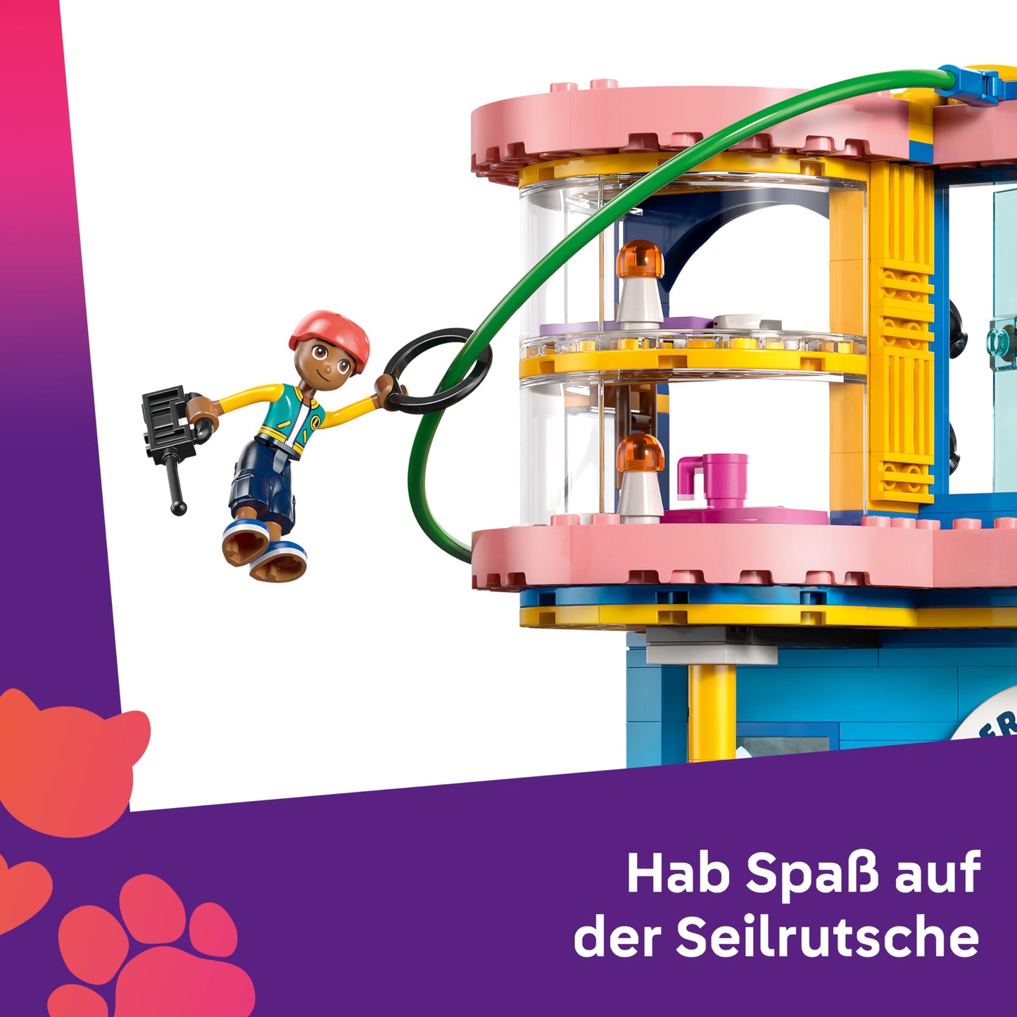 LEGO Friends Heartlake City Clubhouse of Friends - Miniature playset with 5 mini dolls, 3 animal figures including toy cat & accessories - Birthday gift for girls aged 8 and up - 42689
