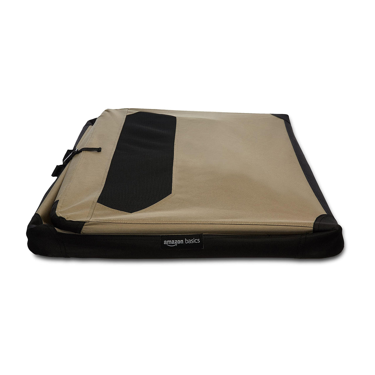 Amazon Basics Dog Crate, Soft, Foldable, 91 x 61 x 61 cm, Light Brown - 12002-36-APL