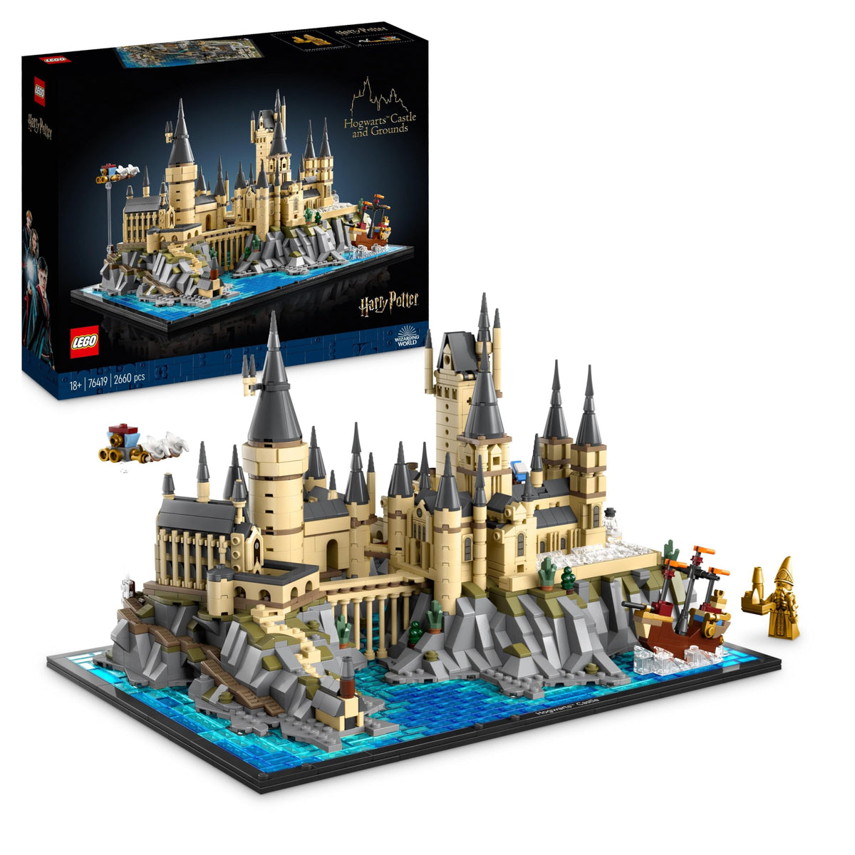 LEGO Harry Potter Castel Hogwarts cu terenul castelului 76419
