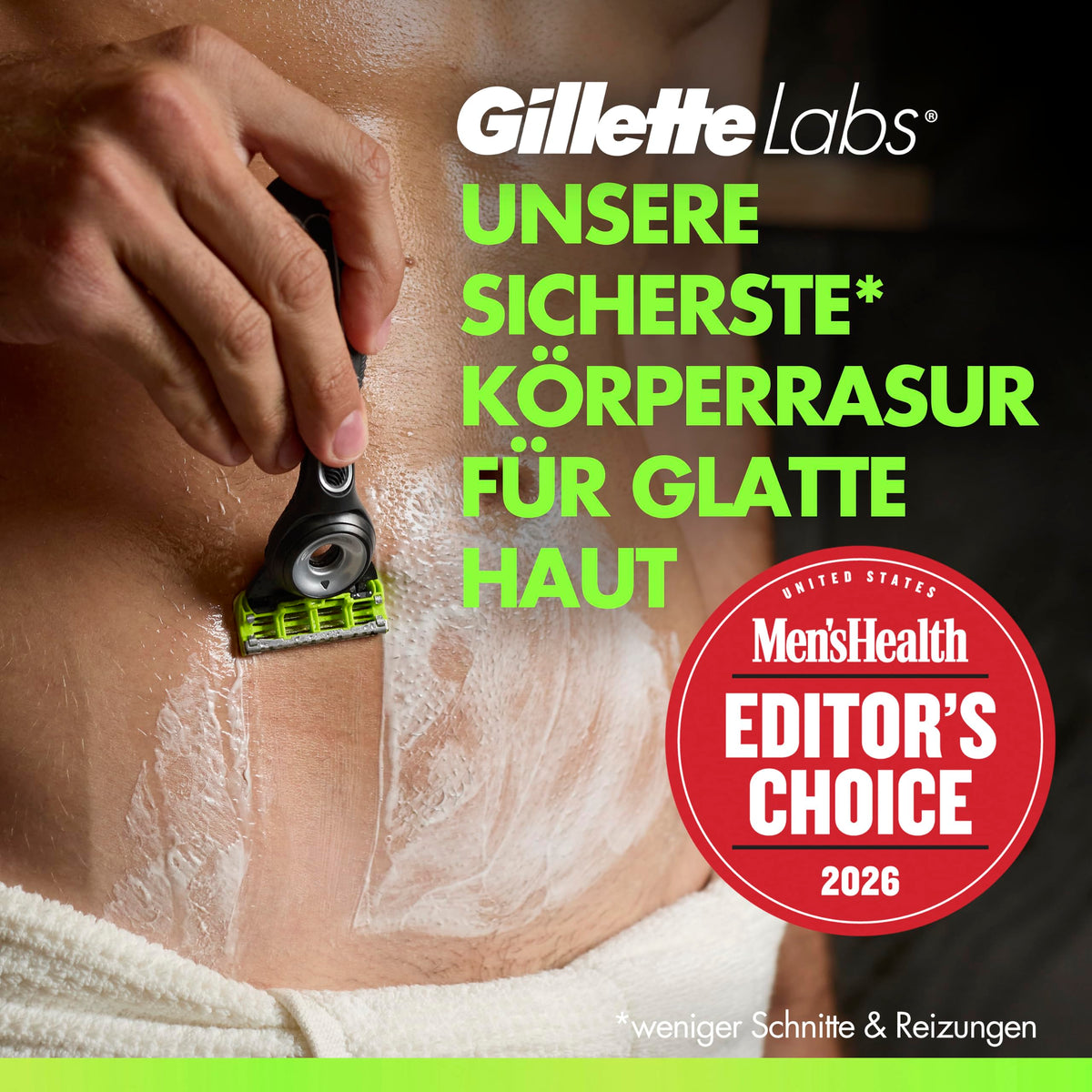 Rasierer Gillette Labs pentru corp și zona intimă, negru - 8006530106665