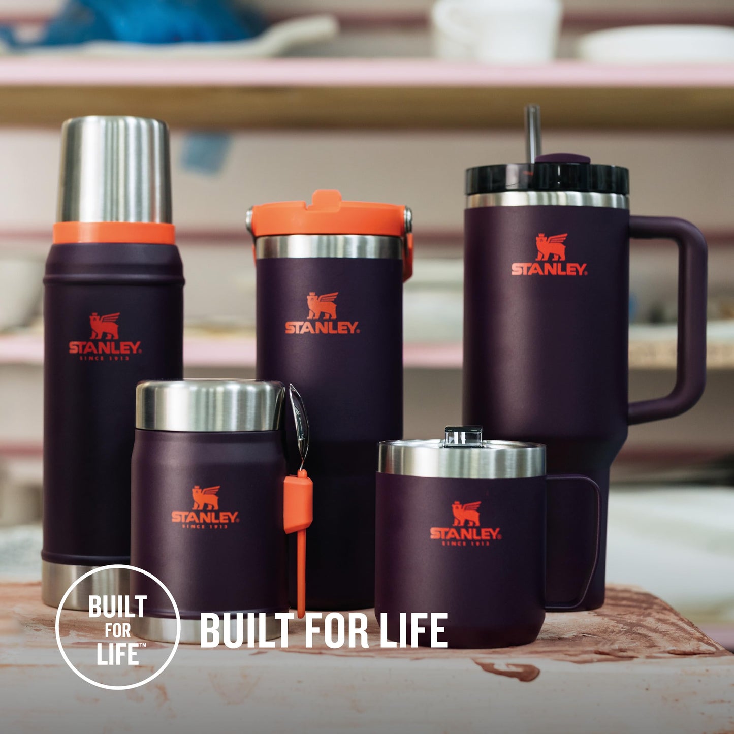Stanley Quencher H2.0 Flowstate Drinking Bottle with Straw 1.18L - Thermo Mug Cools for 11 Hours - 48 Hours Ice Cold - Dishwasher Safe - Thermos Bottle BPA Free - Stainless Steel Drinking Cup - Plum - 100000144043