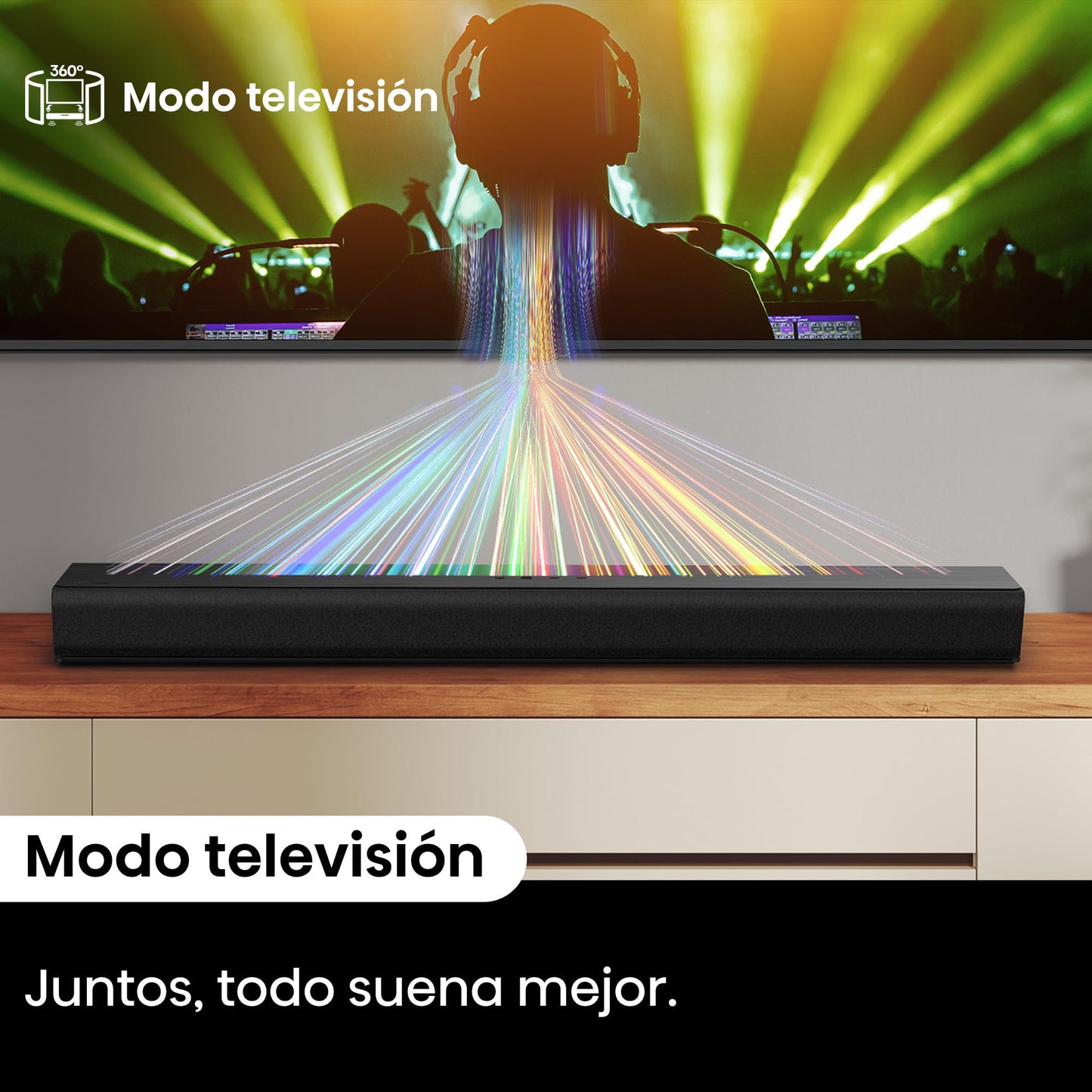Hisense HS1000, 2.0 channel soundbar, 120W max audio power, Dolby Audio, DTS Virtual:X, Voice Enhanced, TV Mode, EzPlay