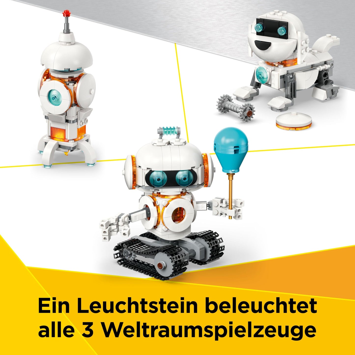 LEGO Creator 3in1 space robot - toy convertible into dog figure or rocket model - building set for children - space travel gift idea for boys and girls aged 8 and over 31164