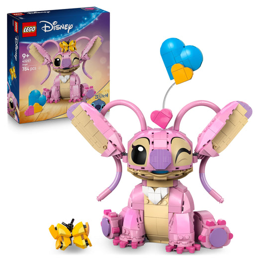 LEGO | Disney Angel - Lilo & Stitch toy - figure to build and display with 3 heart balloons and a butterfly - gift for girls, boys and adult fans aged 9 and over - 43257