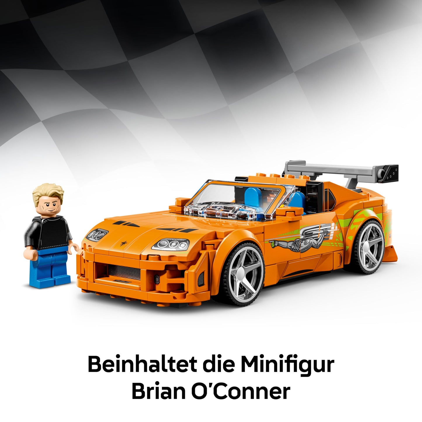 LEGO Speed Champions The Fast and The Furious Toyota Supra MK4 - car toy - model building with Bryan O'Conner minifigure - mint gift for boys aged 10 and over and young film fans - 77260