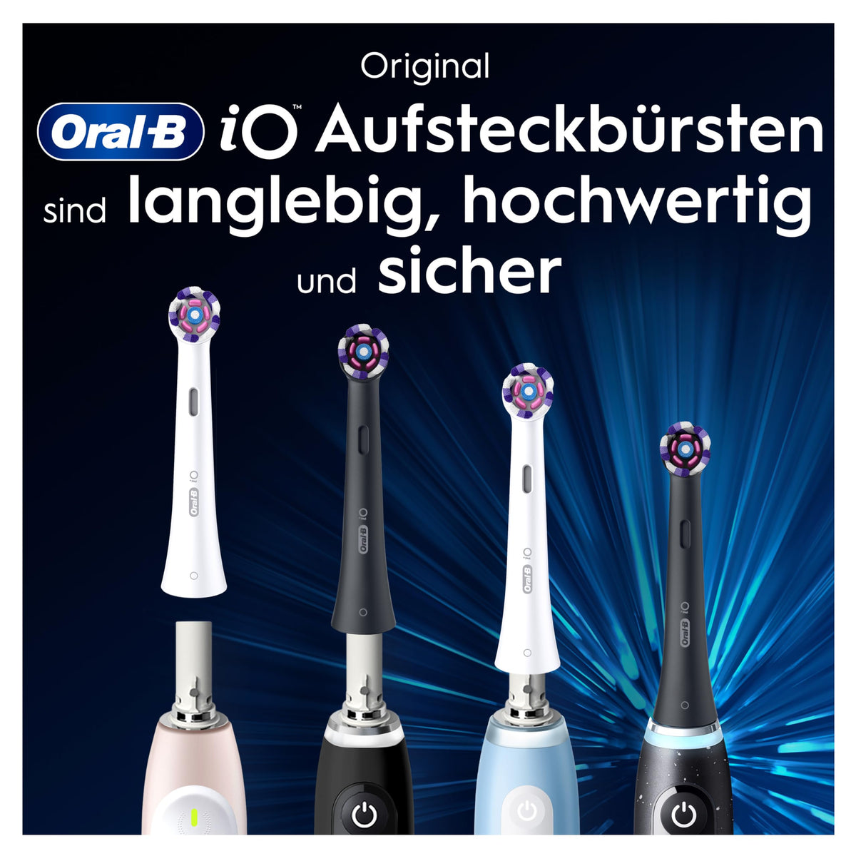 Oral-B Replacement Brush Heads iO Radiant White, White, 8 pieces