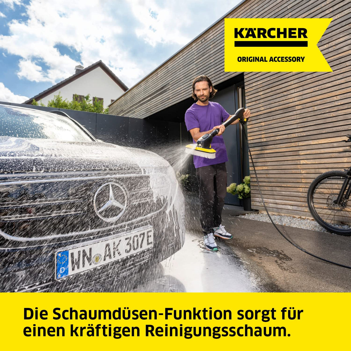 Kärcher Original Wash Brush WB 7 Plus, 3-in-1 Wash Brush - 2.644-374.0