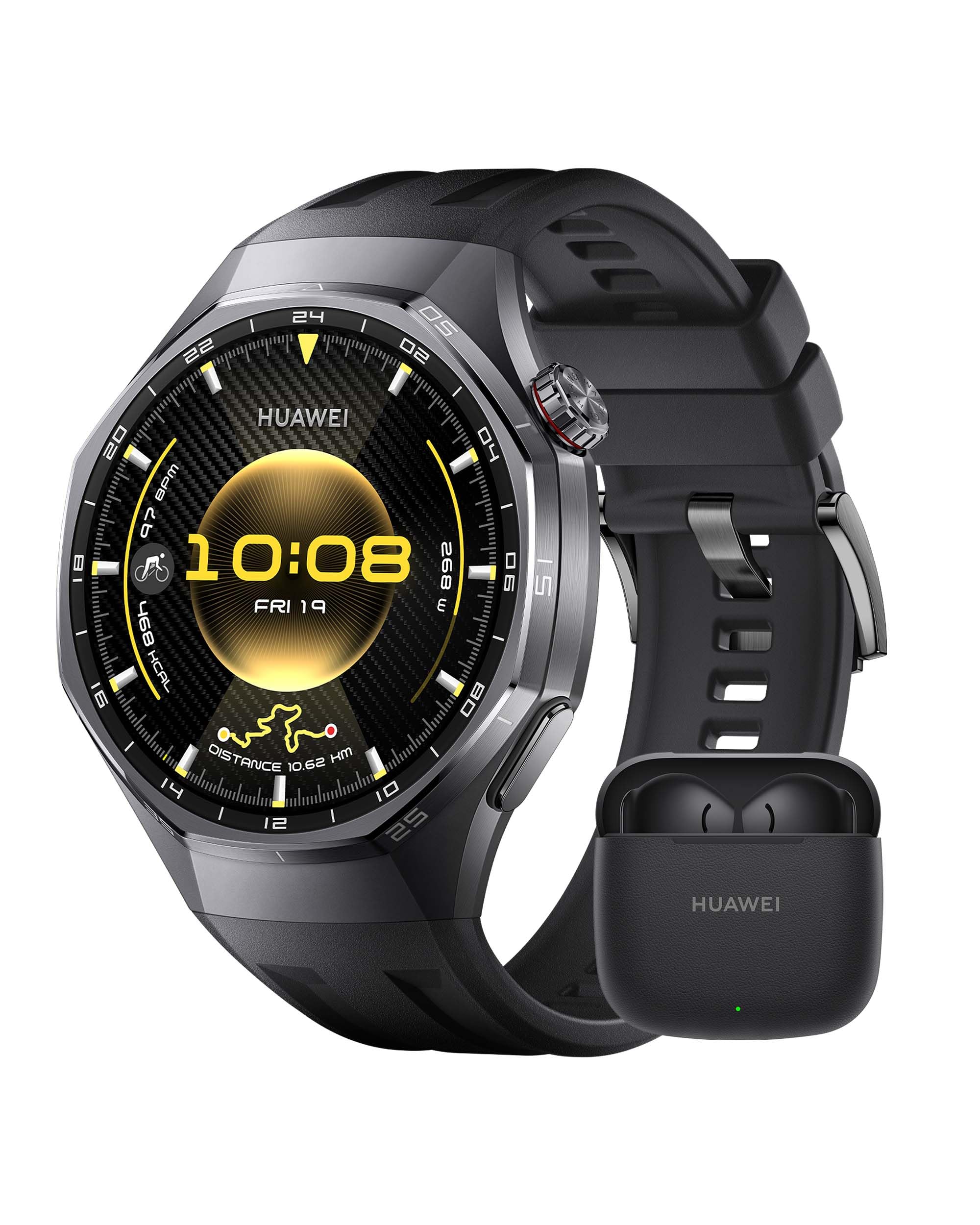 HUAWEI Watch GT 6 Pro Smartwatch+FreeBuds SE 3 Black, GPS, ECG, AMOLED display, Up to 21 days battery, comprehensive cycling features, Compatible with Android™ & iOS, health monitoring, black, 46mm - Atum-B29F