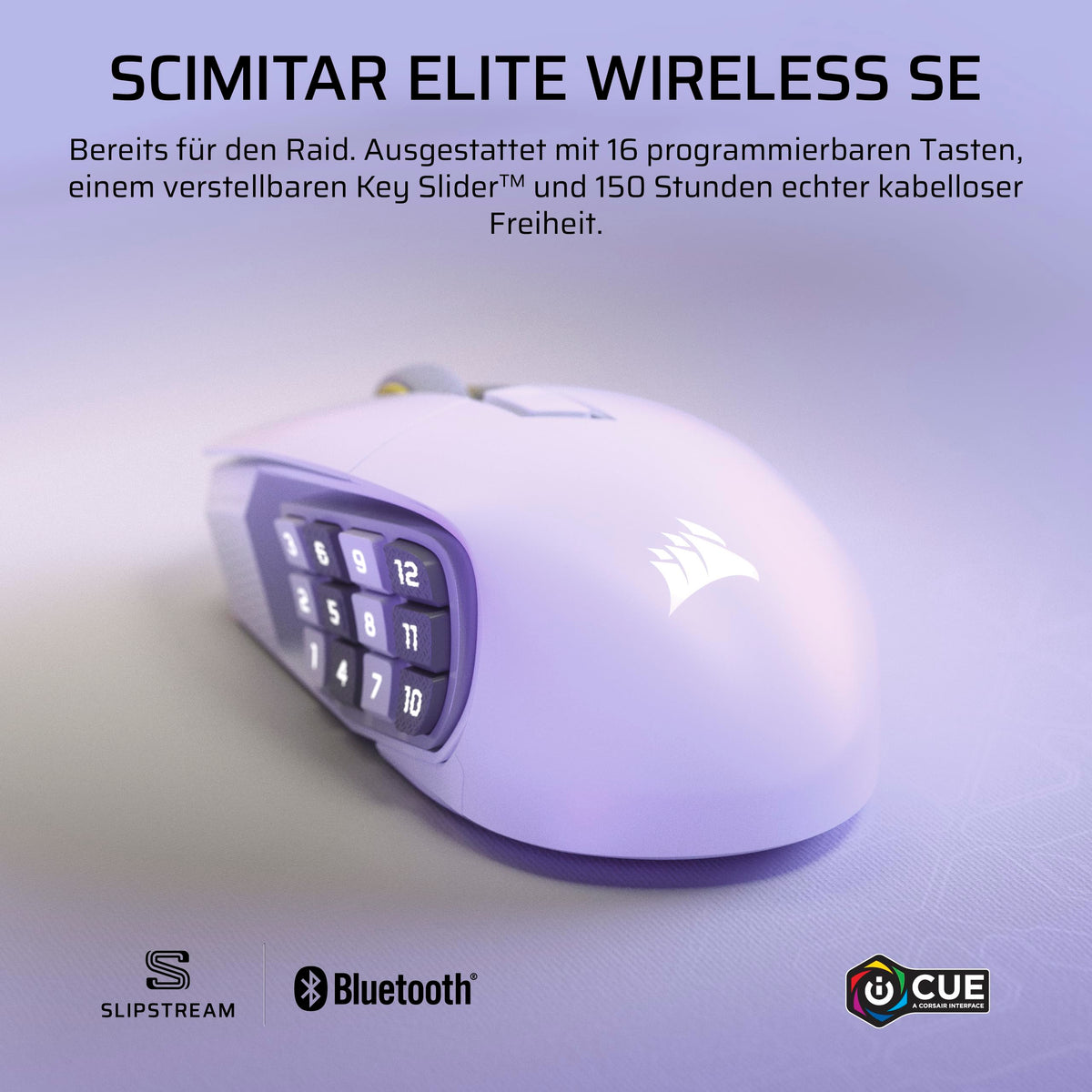 Corsair Scimitar Elite Wireless SE MMO Gaming Mouse - White - CH-9314011-WW