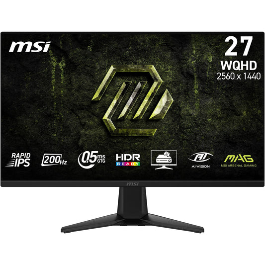 MSI MAG 275QFA E20 – 27″ WQHD Rapid IPS, 200 Hz, 0,5 ms. Cu HDR, compatibilitate G-SYNC, AMD FreeSync Premium, AI Vision, Eye Care, HDMI 2.0b, DP 1.4a și design fără margini în negru. - 4711377398855