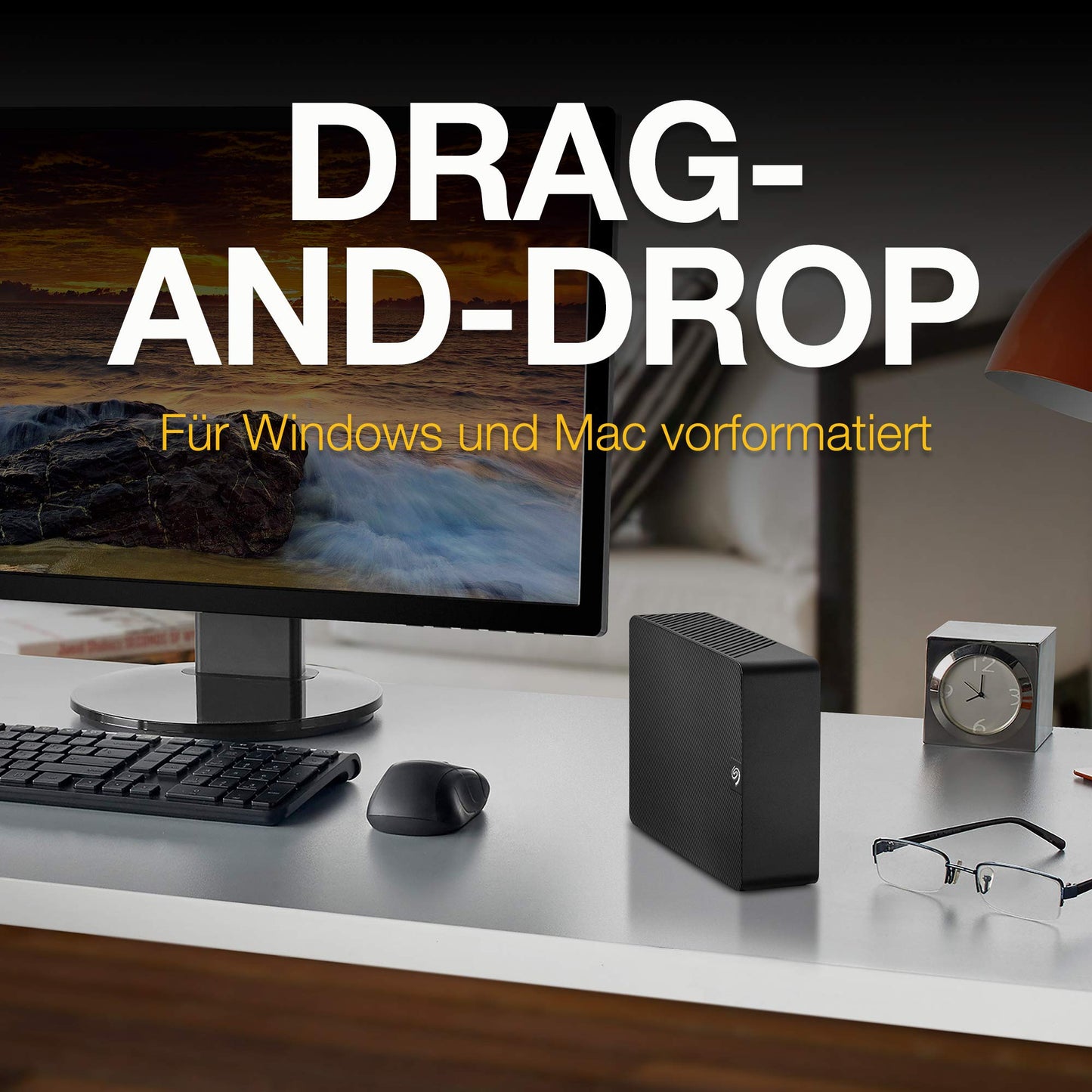 Seagate Expansion Desktop 6TB, external hard drive, 3.5 inch, USB 3.0, PC & Notebook, incl. Data Rescue Service (STKP6000400)