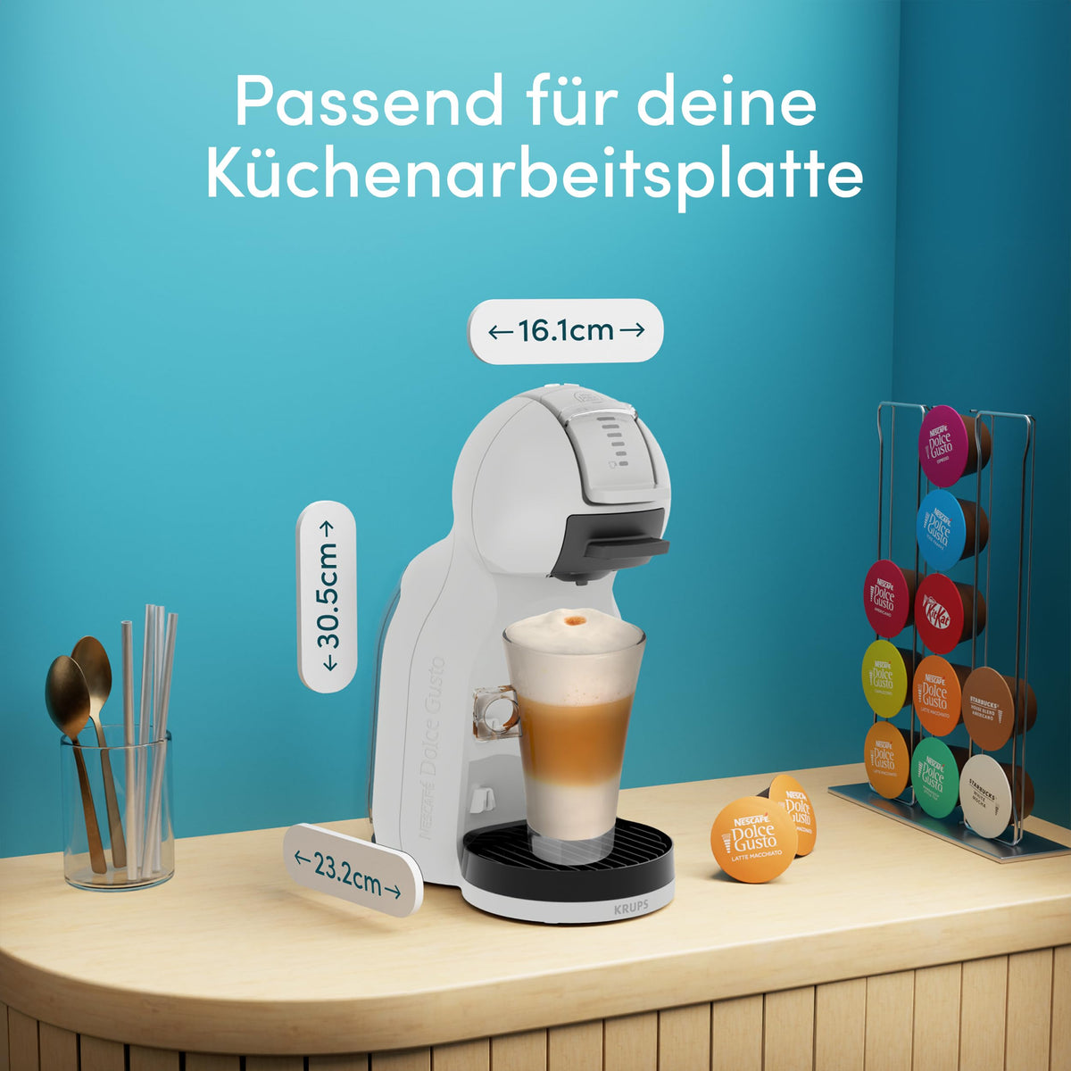 KRUPS NESCAFÉ DOLCE GUSTO Mini Me 2 Automatic Capsule Machine - KP143GAS
