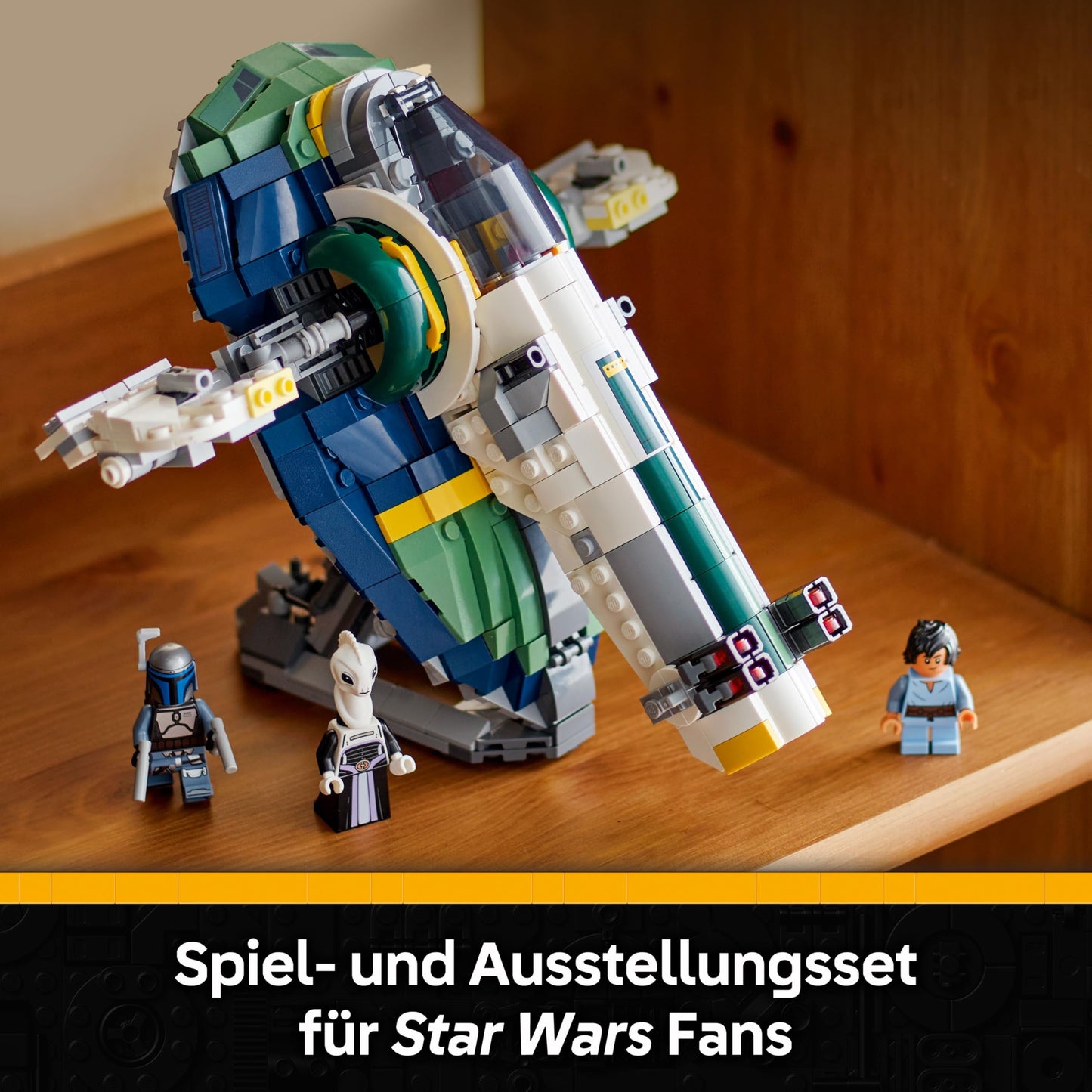 LEGO Star Wars: Attack of the Clones Jango Fett's starship - toy for boys and girls aged 9 and up - bounty hunter minifigures - creative DIY decoration - gift idea for children - 75433