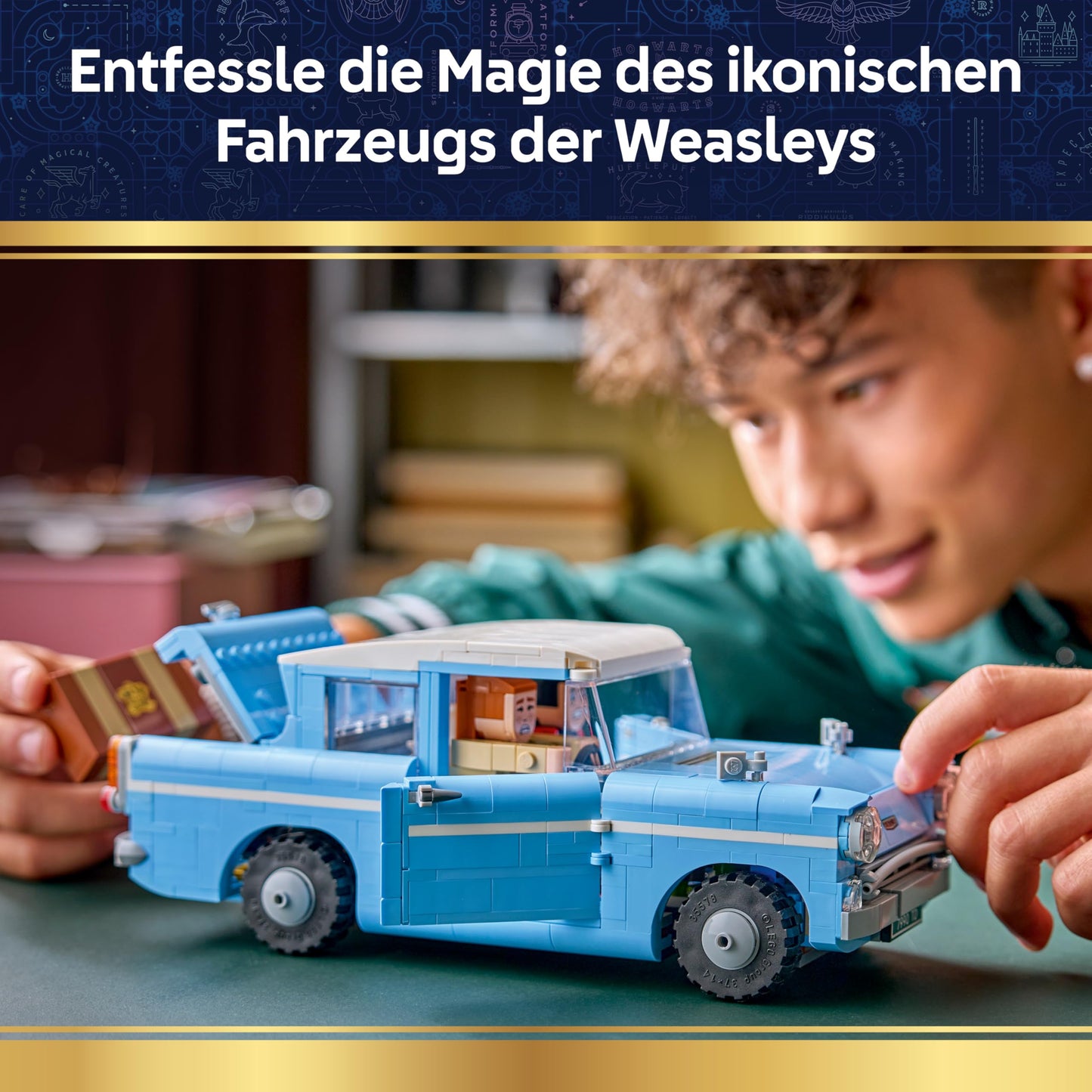 LEGO Harry Potter Flying Ford Anglia - car toy set for children with 3 figures to play and display - gift for boys, girls and all fans aged 14 and over - 76470