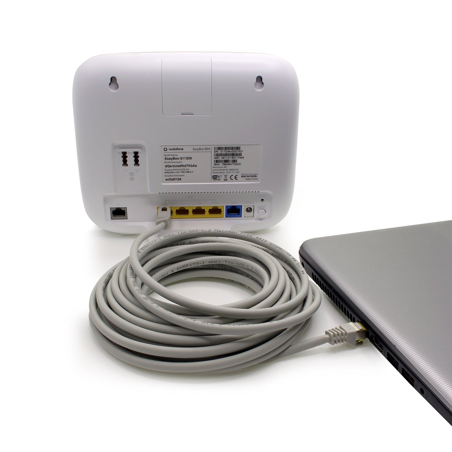 1aTTack.de Cat.7 network cable 3.0 m gray pack of 10 Cat7 Ethernet cable network LAN cable raw cable 10 Gb s SFTP PIMF LSZH set patch cable with Rj 45 plug Cat.6a - 4251073617039