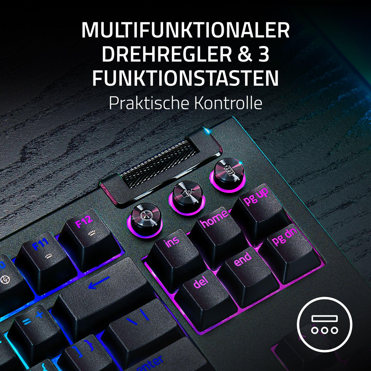 Razer BlackWidow V4 Tenkeyless HyperSpeed (Orange Tactile Switch) - Wireless Hot-Swap Gaming Keyboard - Without Numpad - Bluetooth & HyperSpeed 1000Hz - Snap Tap - QWERTZ DE Layout | Black - RZ03-05480400-R3G1