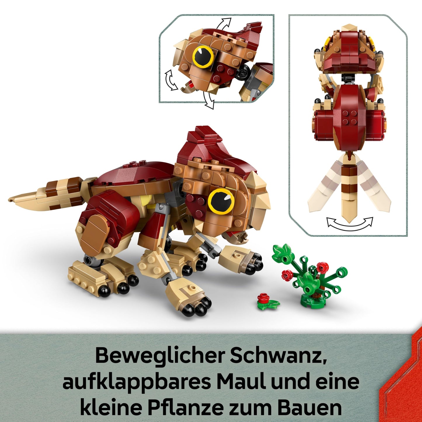 LEGO Jurassic World Baby Dinosaur Dolores: Aquilops - Toy Dinosaur to Build and Play with Play Plant - Gift for Children Ages 7 and Up and Fans of the Film Rebirth - 76970