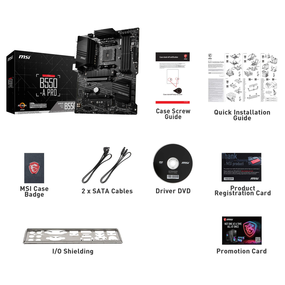 MSI B550-A PRO (AMD AM4, DDR4, M.2, USB 3.2 Gen 2, HDMI, placă de bază ATX) - 7C56-002R