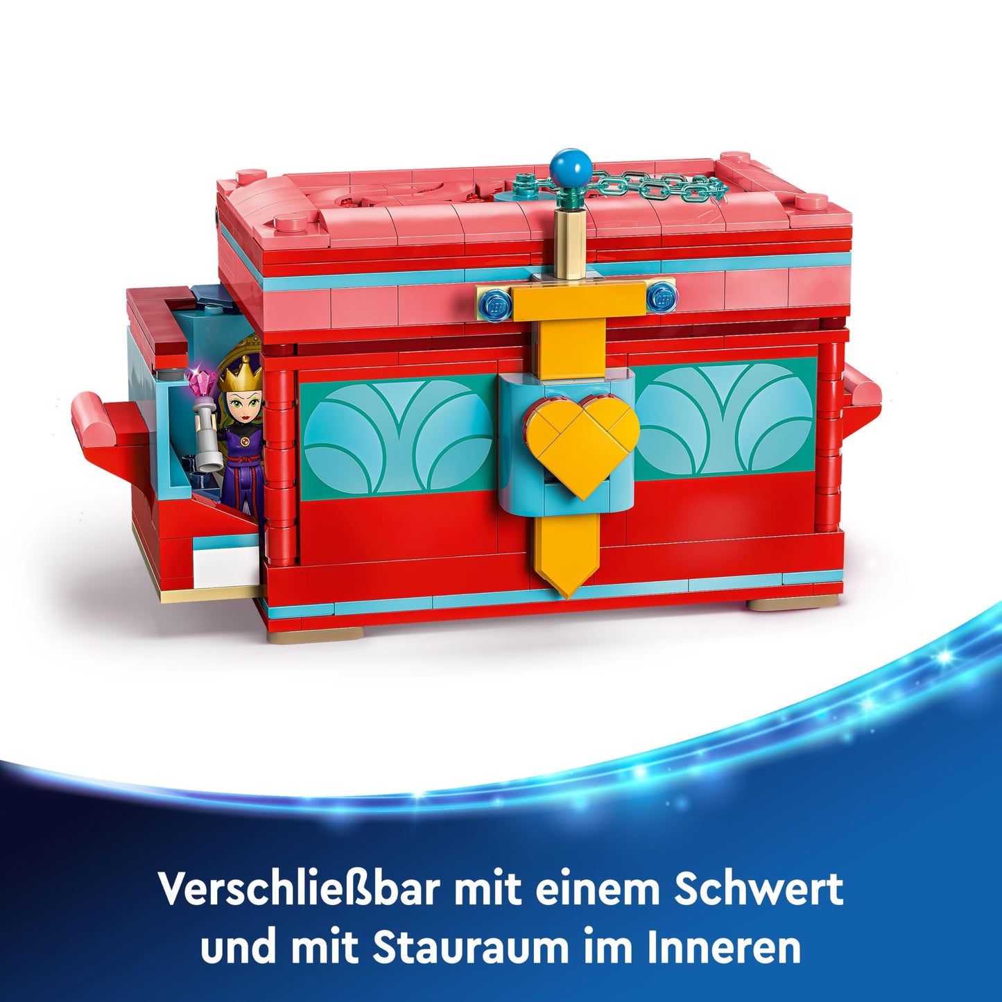 LEGO ǀ Disney Snow White's jewelry box - toy with lockable lid & bracelet plus Snow White & the Evil Queen mini dolls - gift for girls aged 6 and up & film fans - 43276