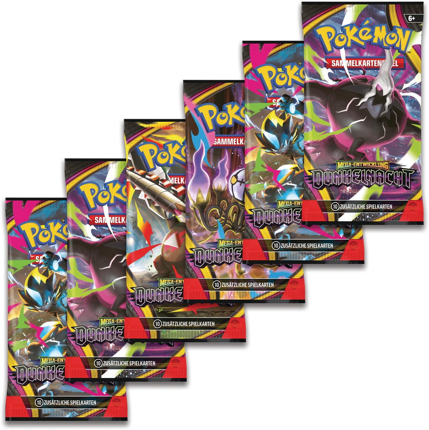 Pokémon Trading Card Game: Mega Evolution Booster Bundle - Dark Night (6 Booster Packs) - Pokémon-Sammelkartenspiel