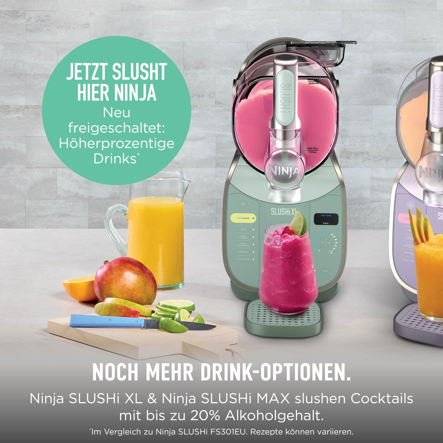 Ninja SLUSHi XL Slush Ice Cream Maker with SlushAssist Technology, Large 3.7L Capacity (Max Capacity 2,840ml), for Slush, Frozen Cocktails and More, Green FS601EUGN