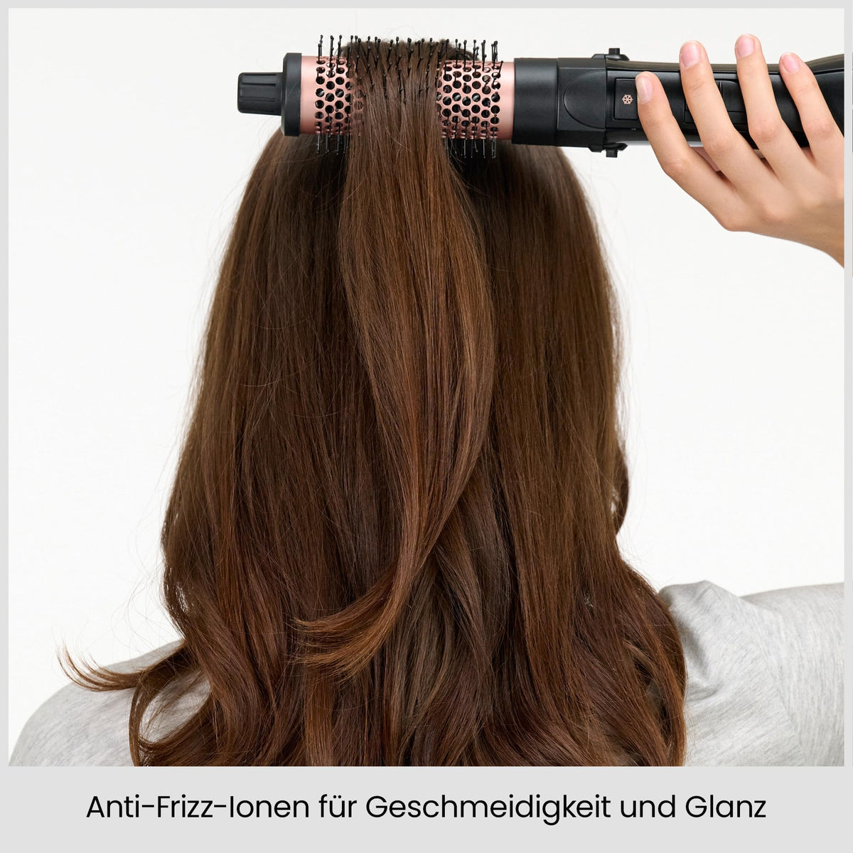 BaByliss Smooth Finish 1200 – 4-in-1 Hot Air Brush for Drying, Styling, Smoothing & Volume, Ion & Ceramic Technology, 4 Attachments, 1200W, Black/Pink, AS122E