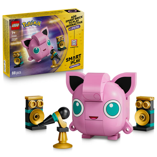 LEGO Pokémon SMART Play: Jigglypuff Concert - compatible interactive building and play set with SMART tag and Pokémon figure - gift idea for children aged 7 and up - 72159