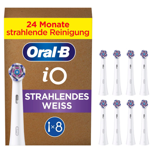 Oral-B Replacement Brush Heads iO Radiant White, White, 8 pieces