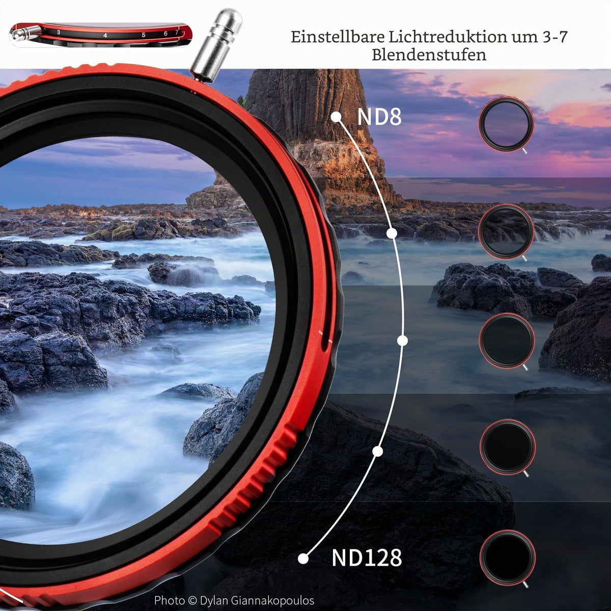 Haida Pro II CPL-VND 2-1 Filter - 72 mm, Circular Polarizer and Variable ND Filter in One - HD478172