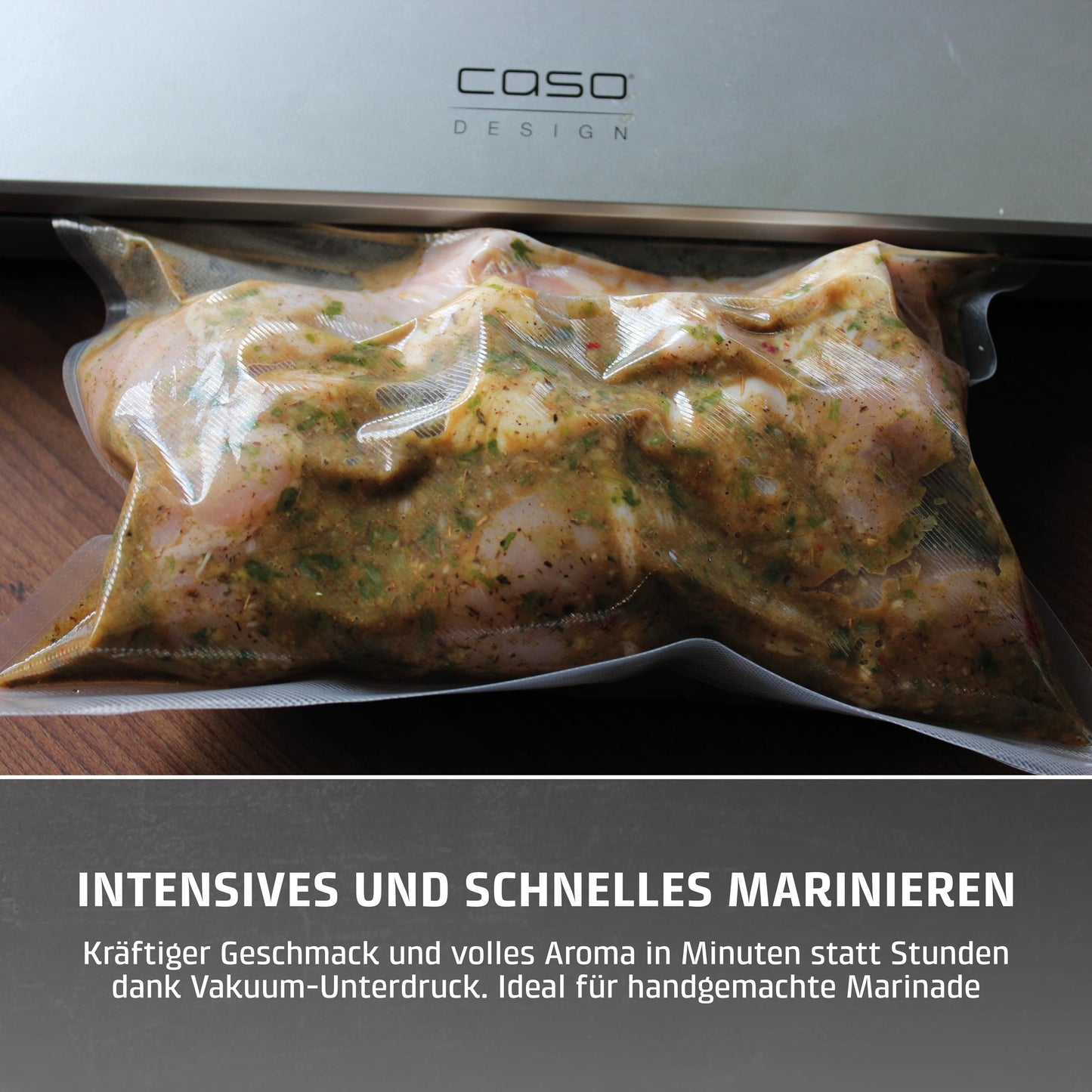 CASO VRH 590 advanced vacuum sealer - test winner home & garden test, vacuum sealer, up to 125 vacuum sealing processes non-stop, 2.5 mm thick weld seam, integrated roll compartment, cutter, - 1526