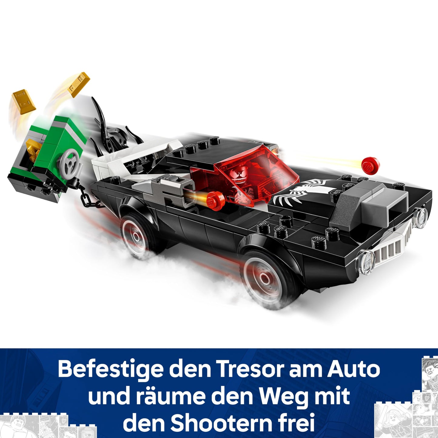 LEGO | Marvel Spider-Man Mech vs. Venom Muscle Car - Car Toy with 3 Superhero Minifigures - Model Car with Shooters - Gift for Boys and Girls Ages 7 and Up 76309