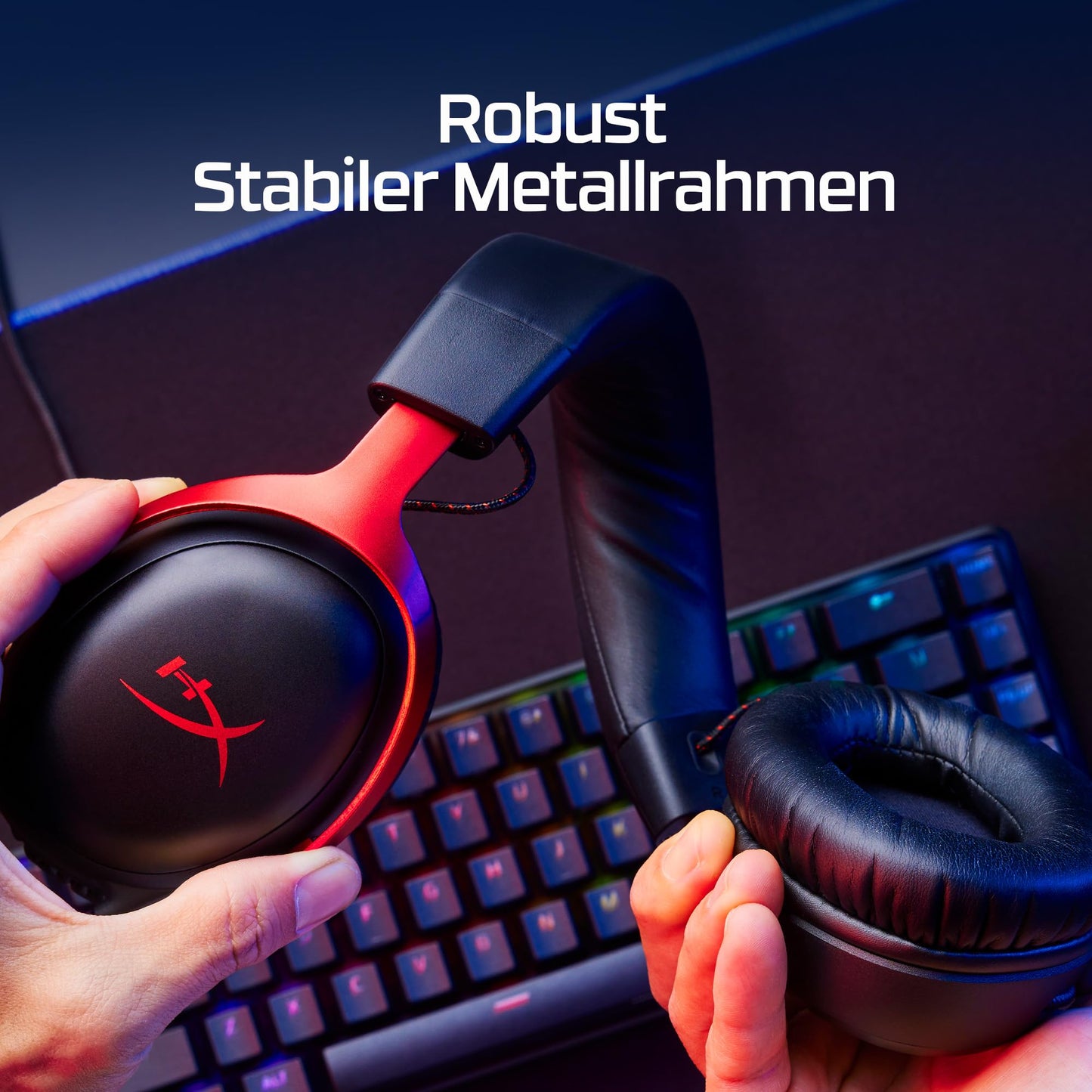 HyperX Cloud III Wired Gaming Headset - 53mm Driver, Memory Foam, DTS, Noise Canceling Microphone, USB-C/USB-A/3.5mm, for PC, PS5, PS4, Xbox, Switch, Mac - Black/Red - 727A9AA