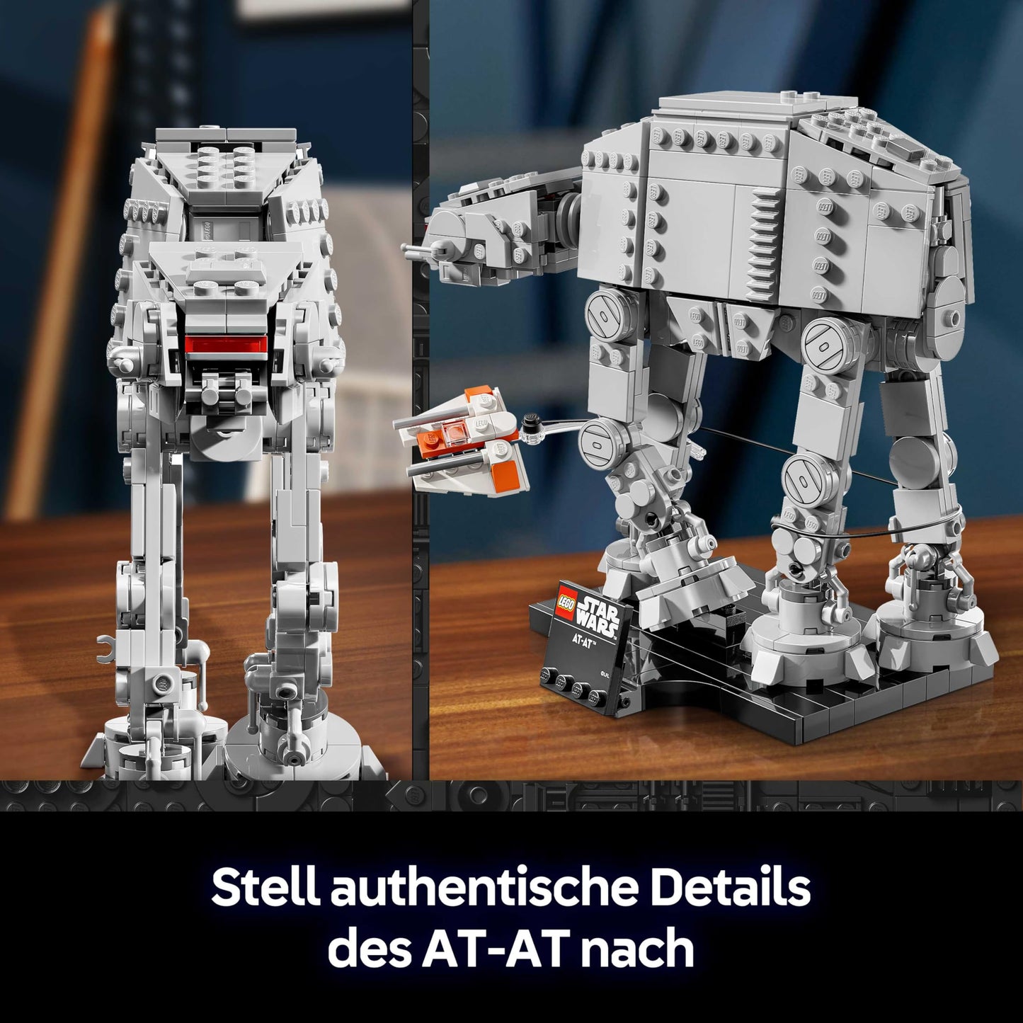 LEGO Star Wars 75440 AT-AT - model building set for adults - with snowspeeder, stand & name plate - DIY decoration for the shelf - gift for fans of The Empire Strikes Back
