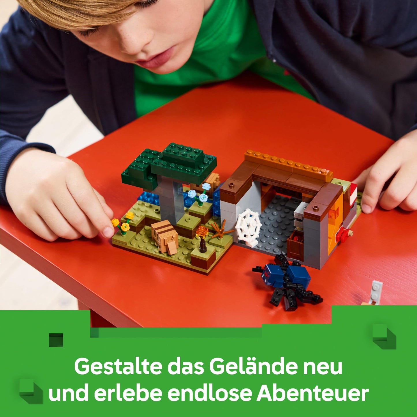 LEGO Minecraft The Expedition to the Armadillo Mine - Interactive Gamer Toy with Cave Spider and Wolf Figures - TNT Function - Gaming Gift for Boys and Girls Ages 8 and Up - 21269
